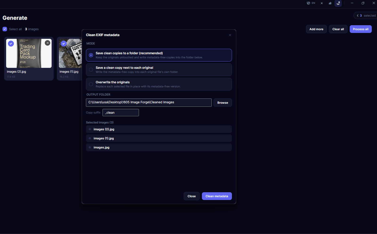 1605 Image Forge screenshot