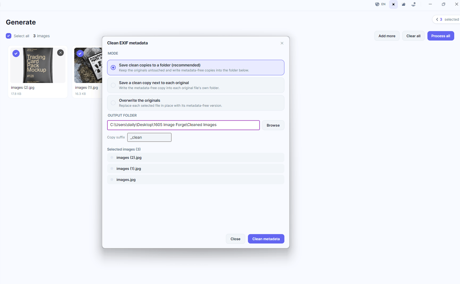 1605 Image Forge screenshot
